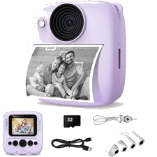 Sofortkamera mit thermalem Drucker 48MP,16-fach Zoom,1080p-Full HD für Reisen