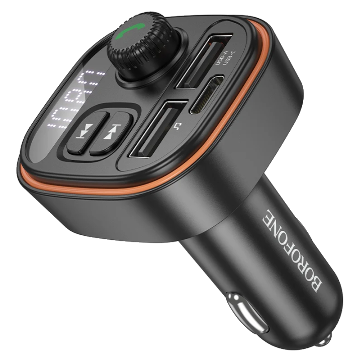 FM Bluetooth Modulator Borofone BC59 Heroic, 2 x USB-A - 1 x USB-C