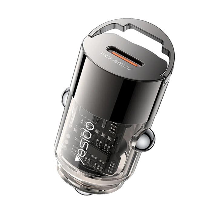 Auto-Ladegerät Yesido Y67, 45W, 3A, 1 x USB-C, Schwarz
