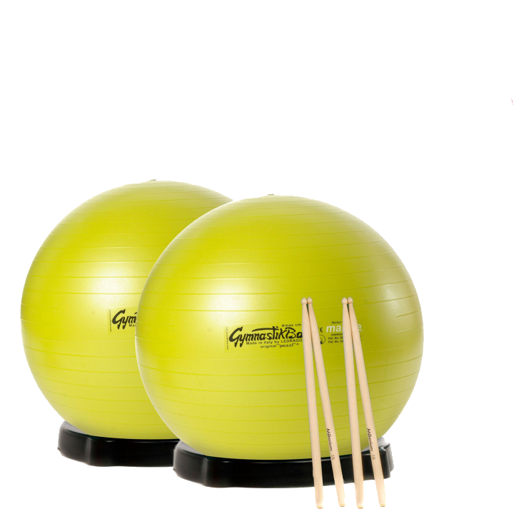 Original Pezzi MAXAFE 2x Drum it m. Ballschalen, Drum Sticks (65cm)