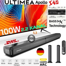 Soundbar Ultimea Apollo S40 TV Wireless BassMX, ARC HDMI USB Bluetooth AUX 100W