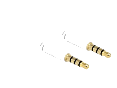 DELOCK Klinkekabel 3,5mm -> 3,5mm St/St 0.50m 4Pin weiß