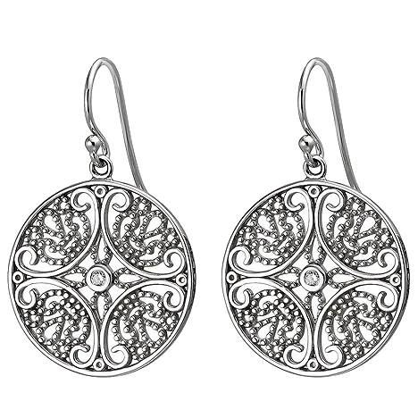 Ohrhänger 925 Sterling Silber 2 Zirkonia Ohrringe Silberohrringe