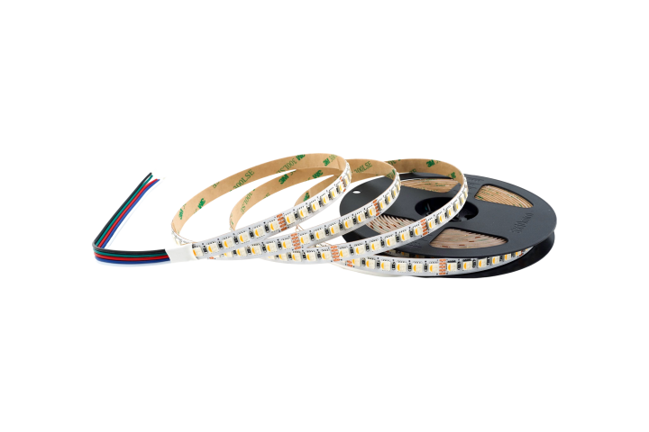 RGBW LED Streifen 10 mm – 120 LEDs/m 4-in-1, 24V, 19,2 W/m, 1521 lm/m, 5m – Warmweiß 3000K CRI>80, IP20