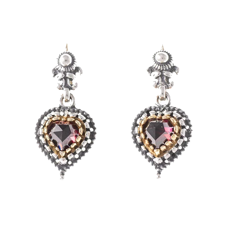 Ohrringe 925 Silber Trachtenschmuck Granat