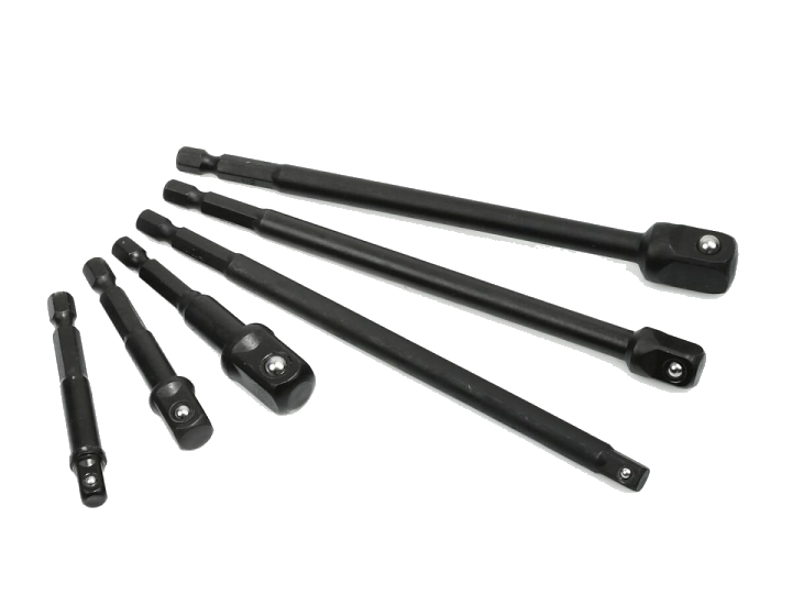 Stecknuss-Adapter & Verlängerungs-Satz – 6-tlg. 1/4"–1/2" für Schlagschrauber