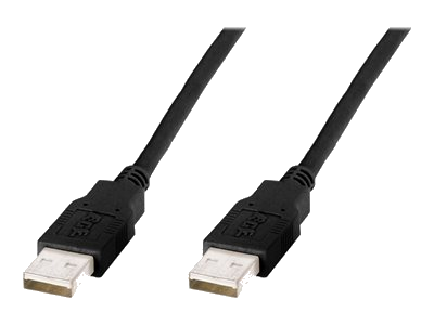 Digitus USB 2.0 Anschlusskabel, Typ A St/St 5.0m, USB 2.0 konform, sw
