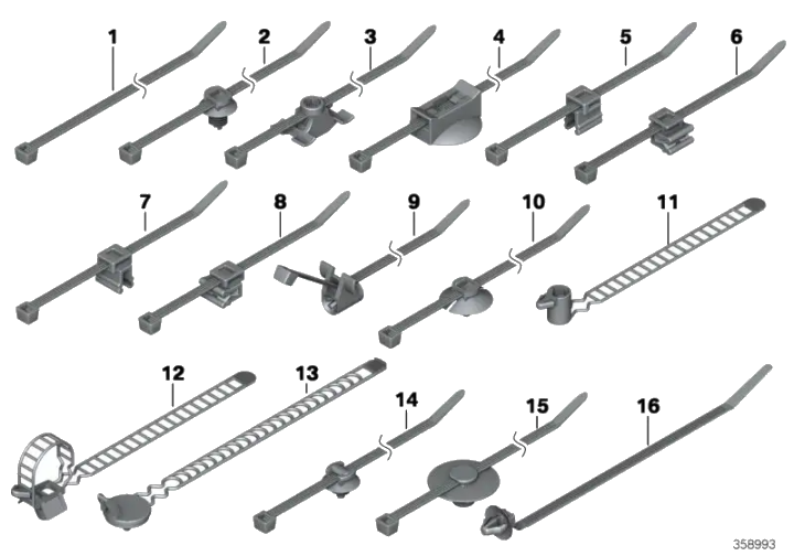 BMW Kabelbinder E46 E52 E53 E60 E61 E63 E64 E65 E66 E70 E71 E72 E