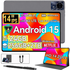 2026 Tablet 14 Zoll Android 15 Tablet 22GB+256GB ROM 8580mAh 2SIM LTE Tablet PC