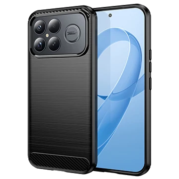 Hülle für Xiaomi Poco F8 Ultra, Techsuit, Carbon, Schwarz
