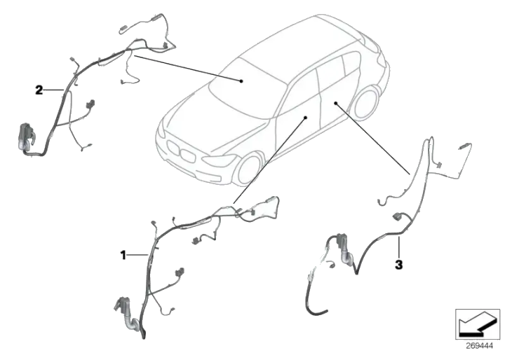 BMW Kabelsatz Fahrerseite 61129335291 - Bildposition 01