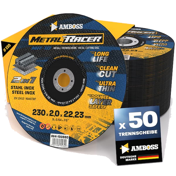 50x Amboss Metal Racer Trennscheibe | Ø230 mm - 2 mm - 22.23 mm |