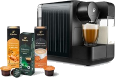 Tchibo Cafissimo „milk“ Kaffeemaschine Kapselmaschine inkl. 30 Kapseln