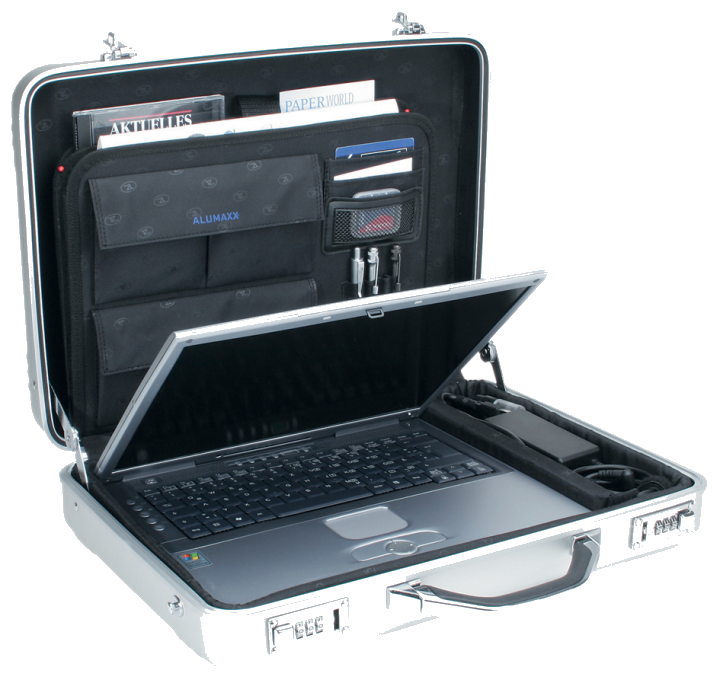 ALUMAXX Laptop-Attaché-Koffer , MERCATO, , Aluminium, silber