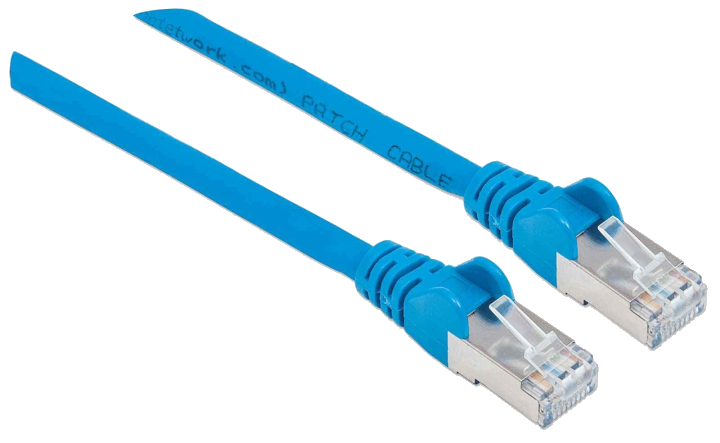 INTELLINET Patchkabel Cat6a-Stecker/Cat7-Rohkabel 2m blau