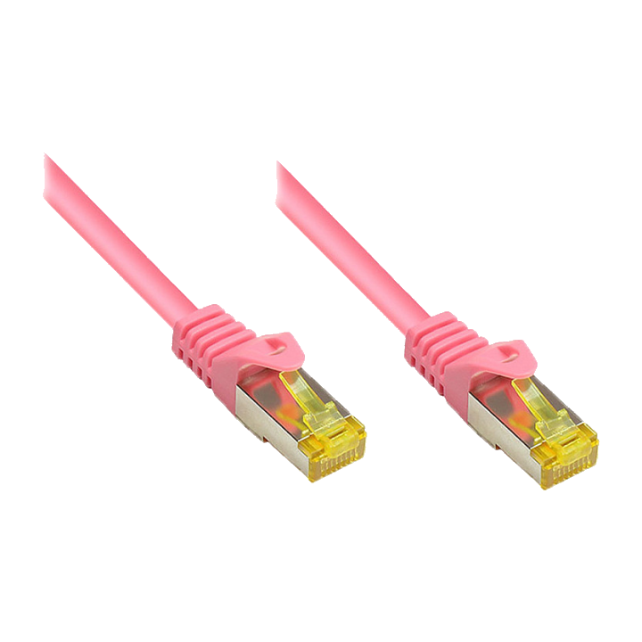 Good Connections Patchkabel m. Cat.7 Rohk. magenta 0,15m