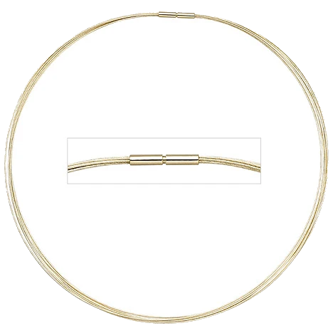 Halsreif 7-reihig 585 Gold Gelbgold 45 cm Goldkette Goldreif