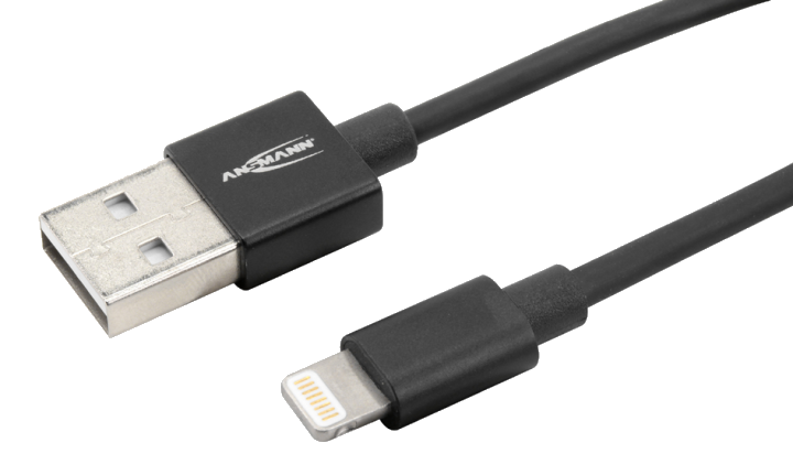 ANSMANN Daten- & Ladekabel, Apple-Lightning - USB-A, 120 cm