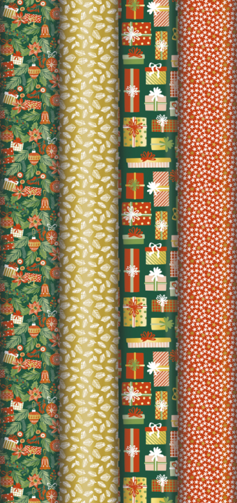 Clairefontaine Weihnachts-Geschenkpapier , Sweet Christmas,