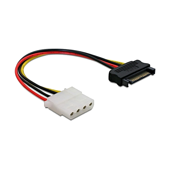 DELOCK Stromkabel SATA 15Pin -> Molex 4Pin St/Bu
