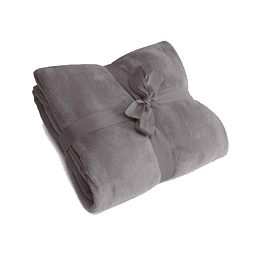 Microfleece-Kuscheldecke, grau