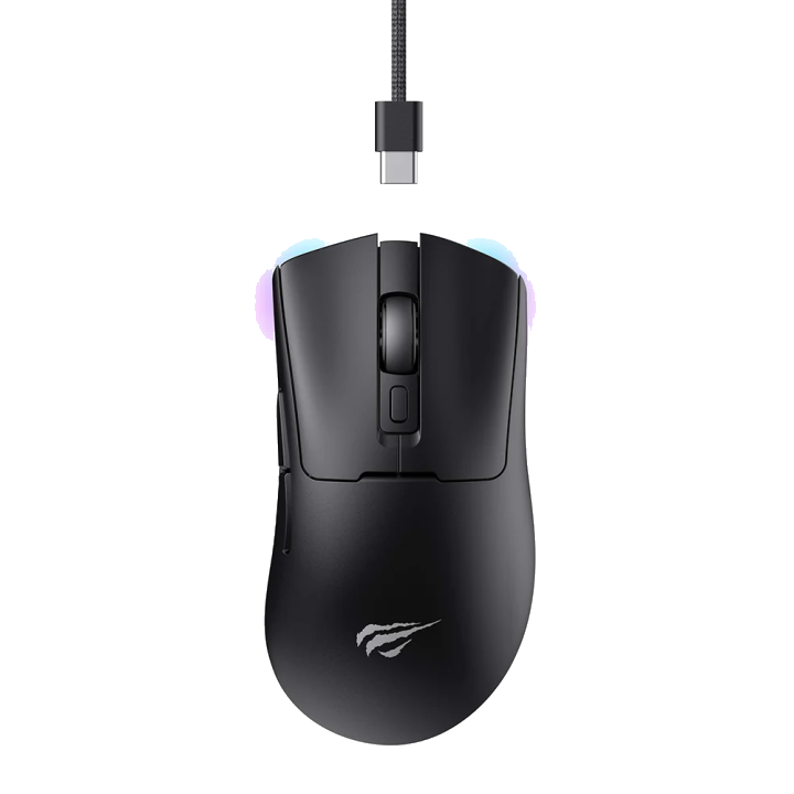 Gaming-Maus Wireless HAVIT MS966WB, 800DPI - 10000DPI, BT / Wi-Fi / Kabelgebunden, Schwarz