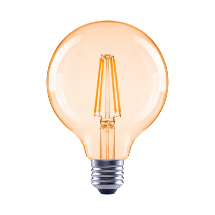 LED-Filament, E27, 680lm ersetzt 52W, Globelampe, G95, Amber, Warmweiß (00112820)