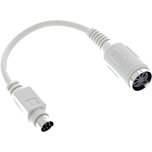 InLine® Tastatur-Adapterkabel, 5pol DIN-Buchse an PS/2-Stecker, Länge: ca. 10cm