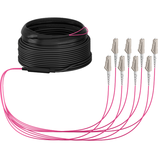 Trunkkabel U-DQ(ZN)BH OM4 8G (1x8) LC-LC, 20m Dca LSZH