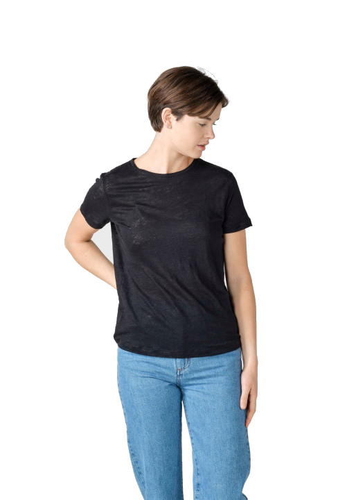 Leinen T-Shirt Modell: Rikke
