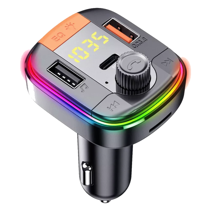 FM-Bluetooth-Modulator Yesido Y45, 2 x USB-A - 1 x USB-C - 1 x microSD