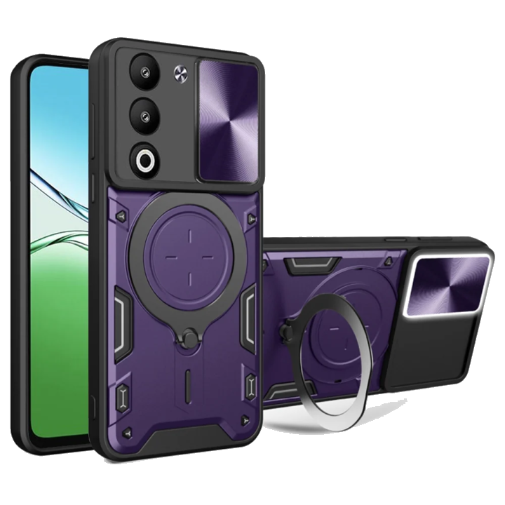 Hülle für Oppo A5 4G / A5 5G, Techsuit, CamGuard Pro, Lila