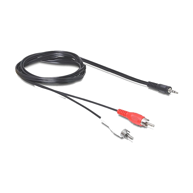 DELOCK Audiokabel 3,5mm stereo -> 2x Cinch St/St 5.00m