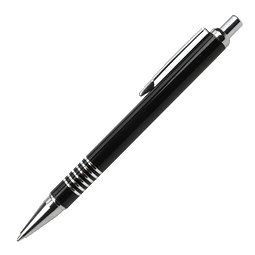 PENKO® Metall-Kugelschreiber Regensburg, blaue Mine, schwarz