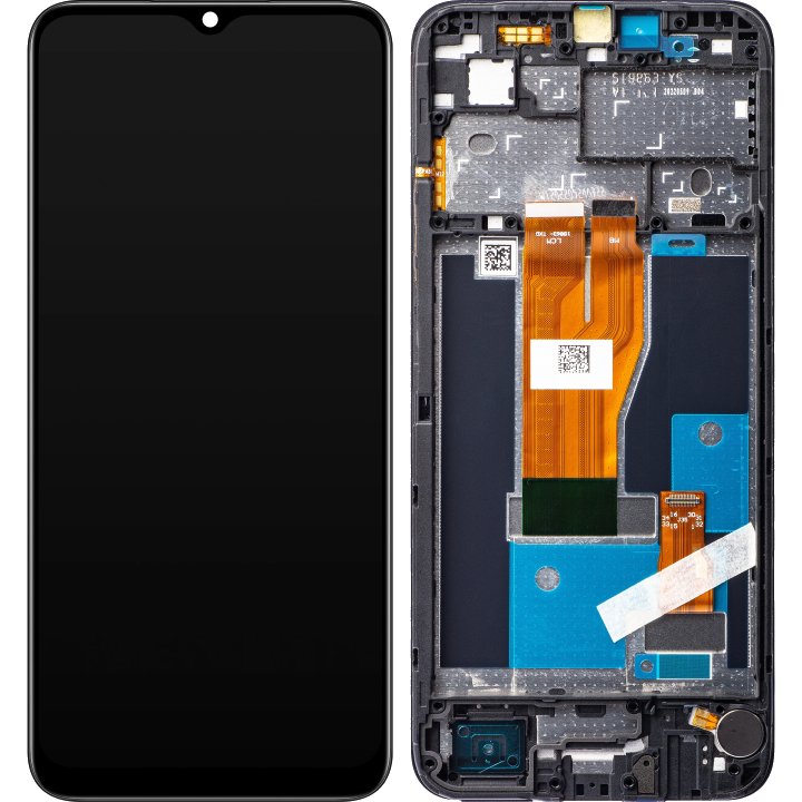 Display / Touchscreen für Realme C30 / Narzo 50i Prime | mit Rahmen | Schwarz | Service Pack
