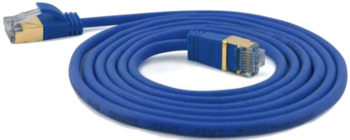 Wantec Patchkabel SSTP CAT7 Ste. CAT6a d=4mm 0,25m blau