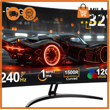Curved Gaming Monitor 32 Zoll 240Hz 1ms VA Panel 1500R PC Bildschirm Gamer