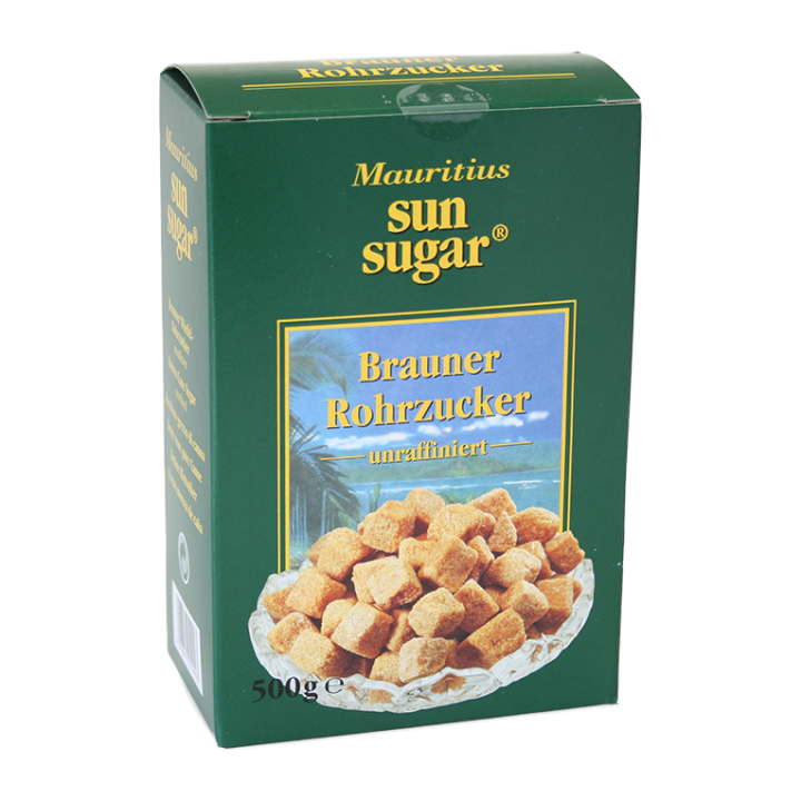 Mauritius Sun Sugar Brauner Würfel-Rohrzucker, 500g