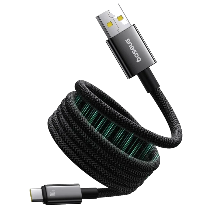 Daten- und Ladekabel USB-A - USB-C Baseus Tungsten Gold, 100W, 1m, Schwarz P10319805111-02