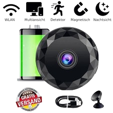 Mini Kamera 1080P Überwachungskamera Außen WiFi Magnetische Nachtsicht Camera