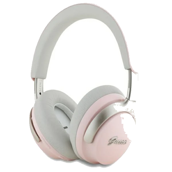 Handsfree Bluetooth Guess Metal Script Logo, A2DP, ANC, Rosa
