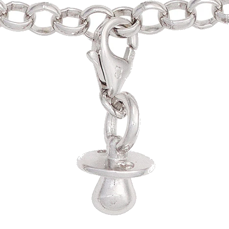 Einhänger Charm Schnuller 925 Sterling Silber rhodiniert