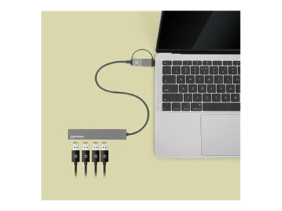 MH 4-Port USB 3.0 /2.0 USB-A/C A-St.