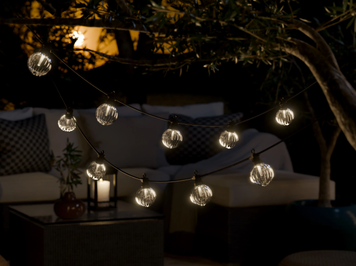 Exklusives gestreiftes Lichterketten-Starter-Set Ø6