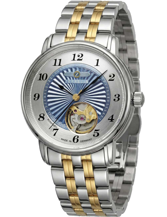 Zeppelin 8567M-3 Unisex Friedrichshafen Open Heart Automatik 36mm 5ATM
