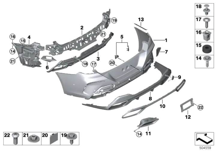 BMW Adapter Träger hinten 51128075299 - Bildposition 03