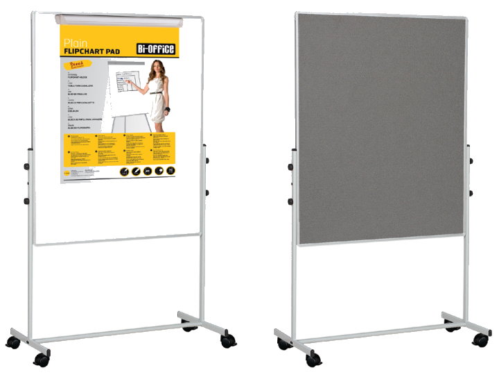 Bi-Office Kombitafel Duo, Weißwand / Filz, 700 x 1.200 mm