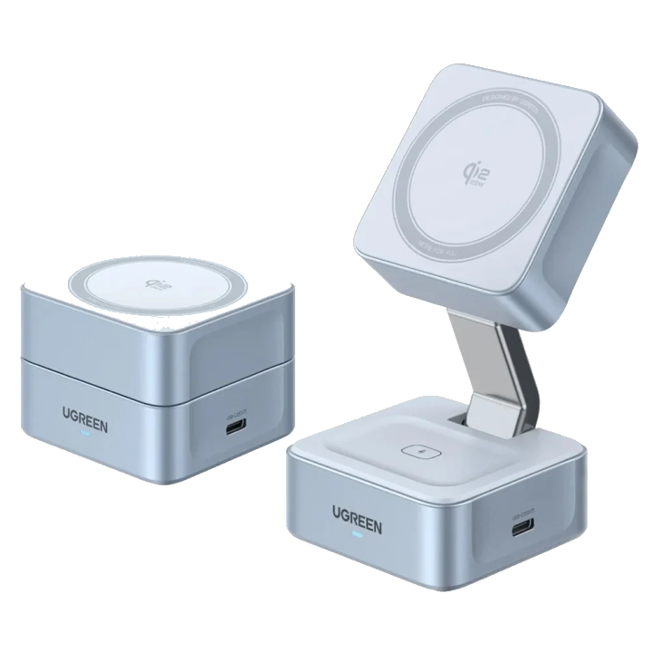 Drahtloses Netzladegerät UGREEN W752 2in1, 35W, 3A, 1 x USB-C, Blau
