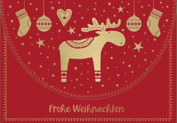 CACTUS Gutschein-Weihnachtskarte , Elch,