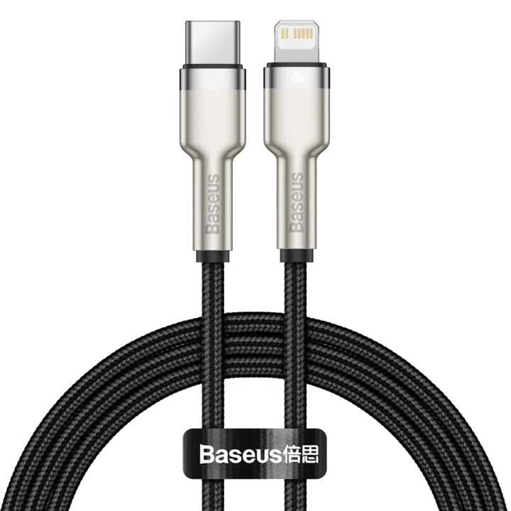 Baseus Cafule Metal Series USB-C auf Lightning Kabel 20W 1m | Schwarz